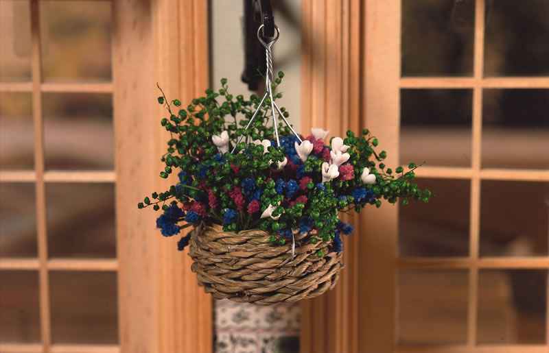 Hangende mand met bloemen