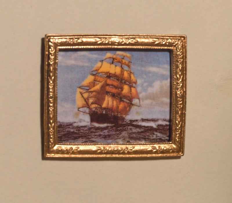 schilderij met schip op zee
