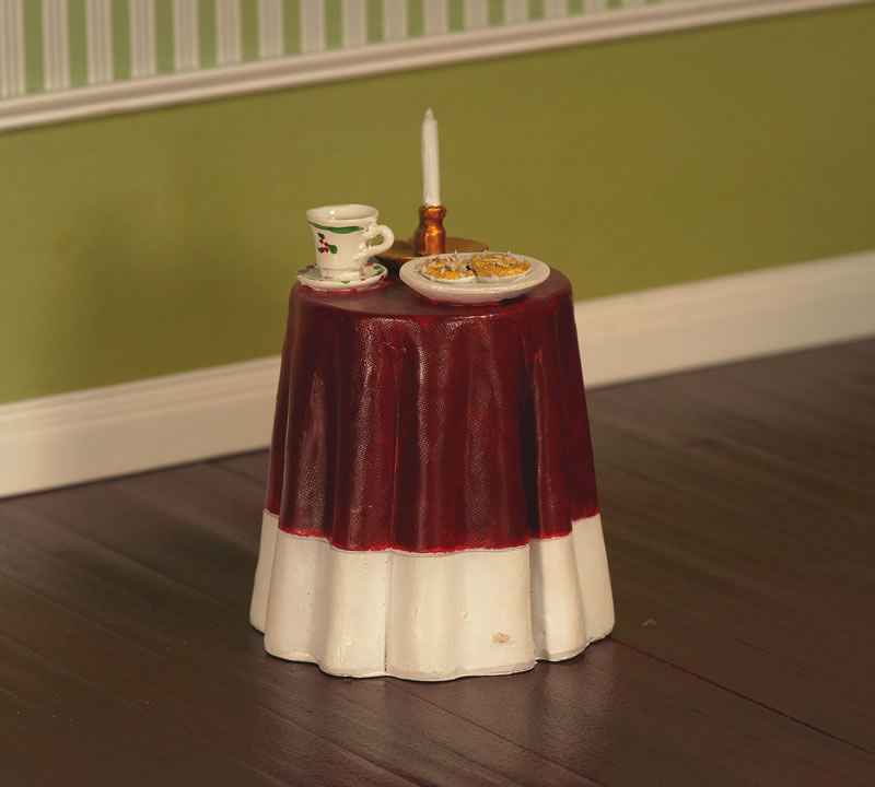 kersttafel met kandelaar