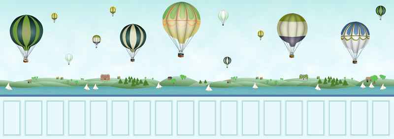 Behang balonnenmotief