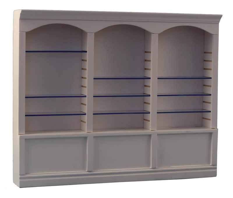 Witte luxe plankenkast