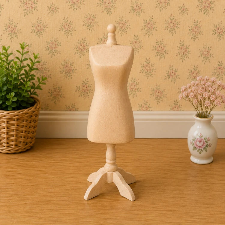 Kleermakerspop, blank hout