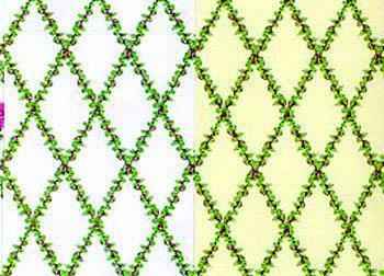Behang wit /groen