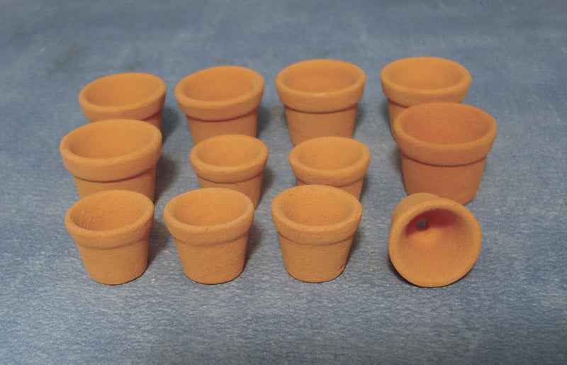 Terracotta potten, 12 stuks
