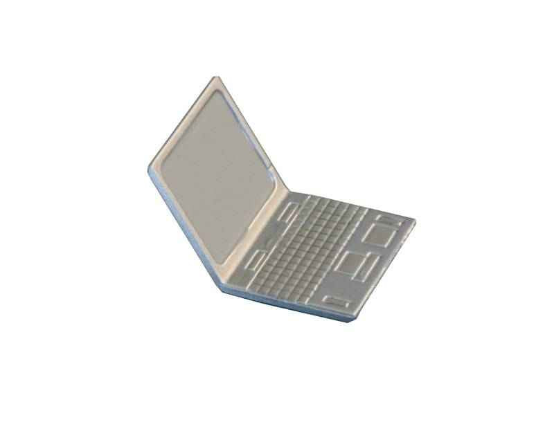 Zilveren laptop