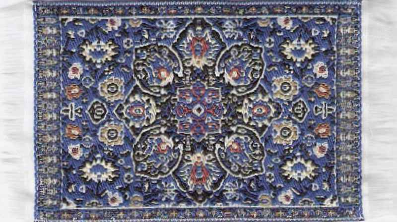 Vloerkleed blauw 5 x 7cm