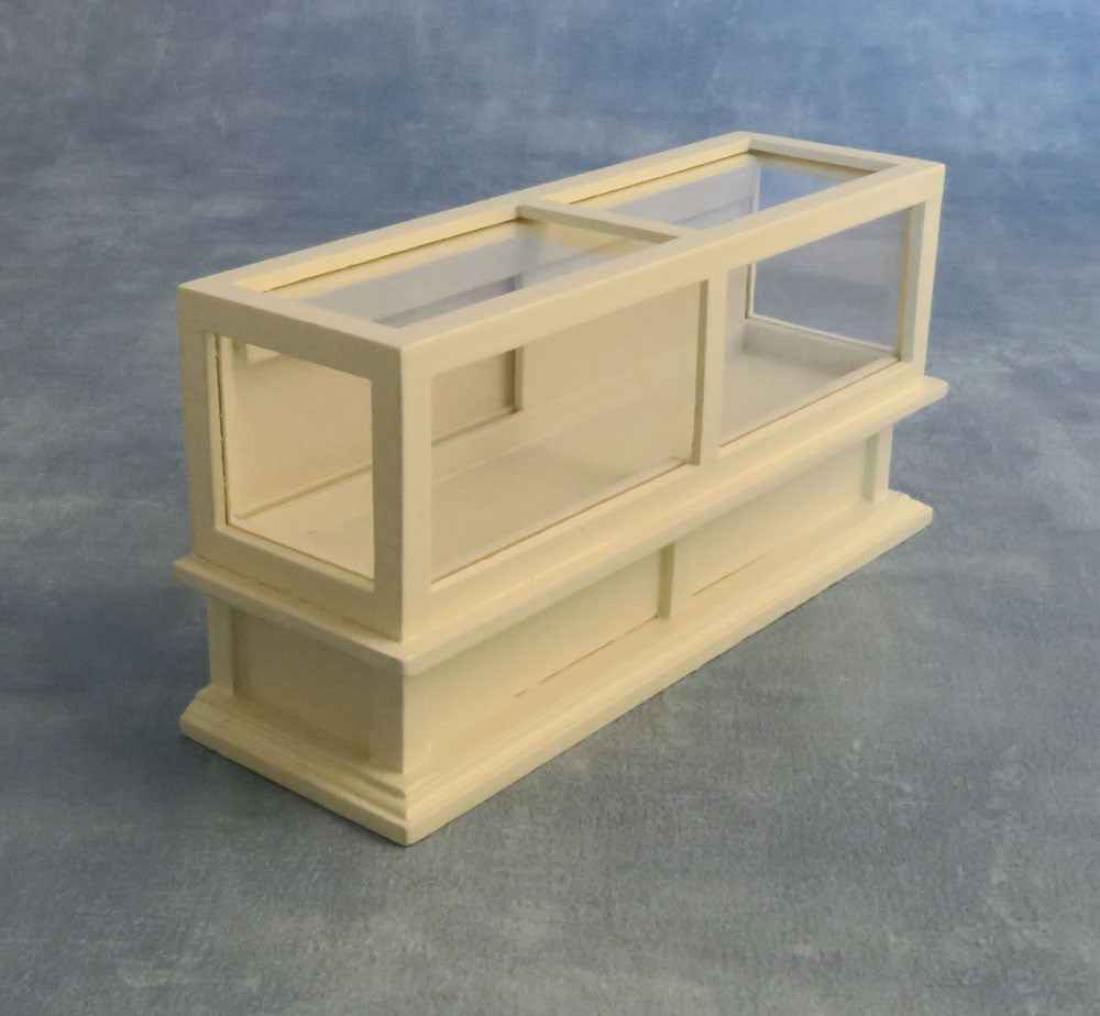 Toonbank met glas, creme