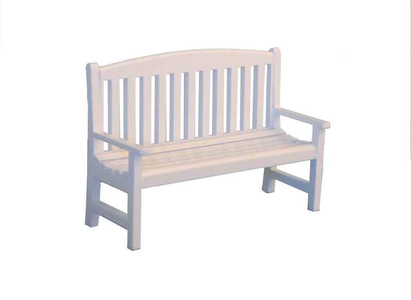 Witte tuinbank