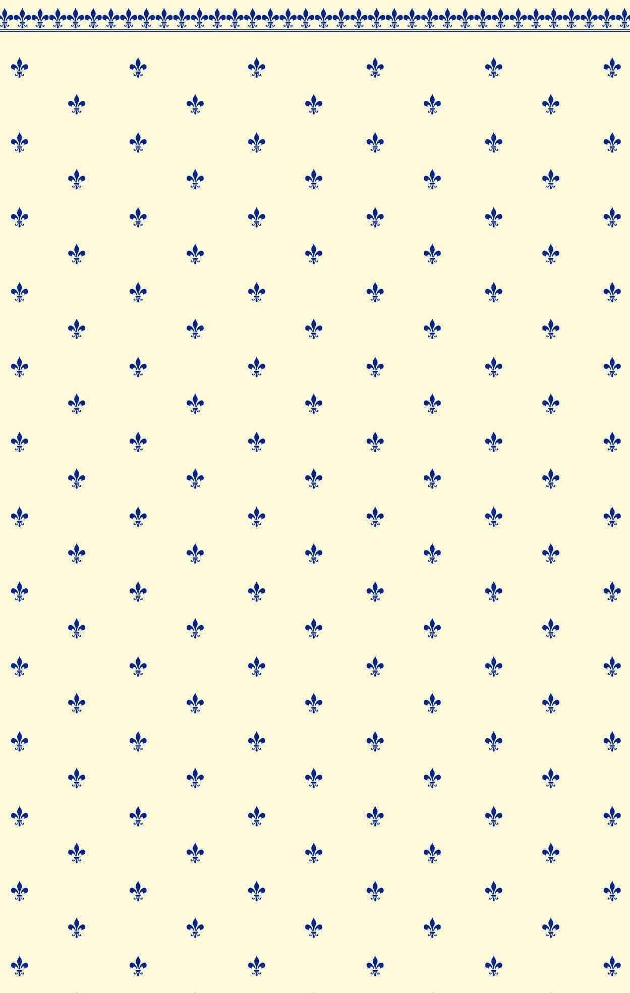 Behang Blauw & Ivory