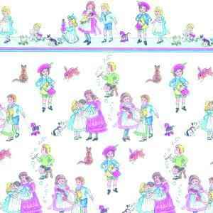 Behang kindereen wit