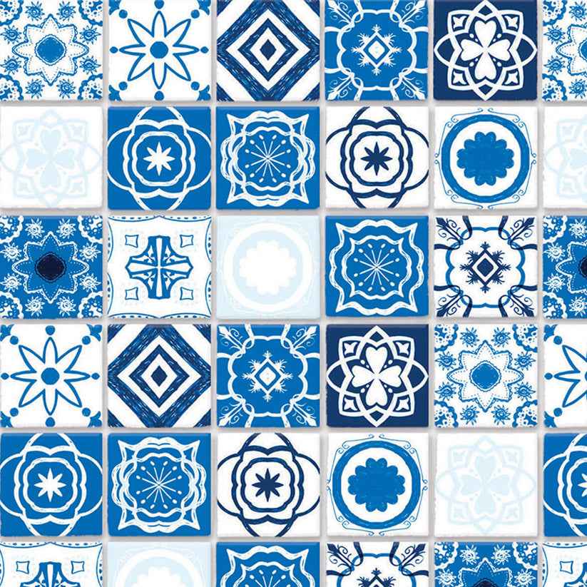 Antiek blauwe mediterraanse tegels