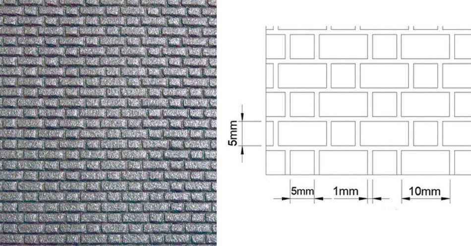 Stenen muur vlaams verband, 6mm