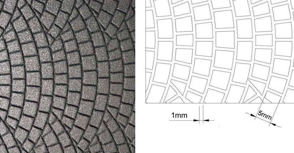 geplaveide bestrating, cirkelvorm 6mm