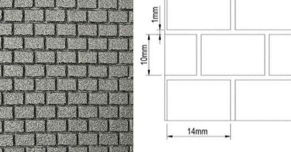 Medium Stenen blokken muur, 6mm