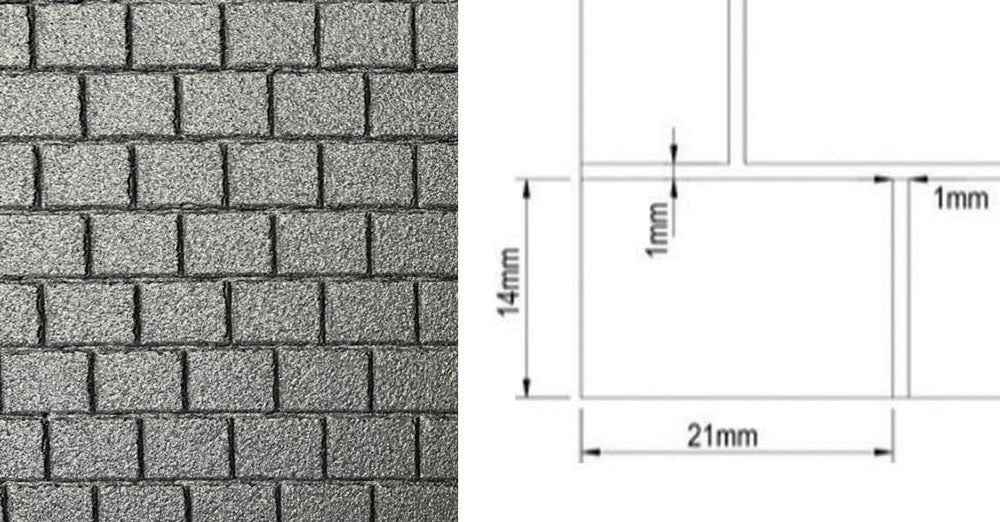 Grote Stenen blokken muur, 6mm
