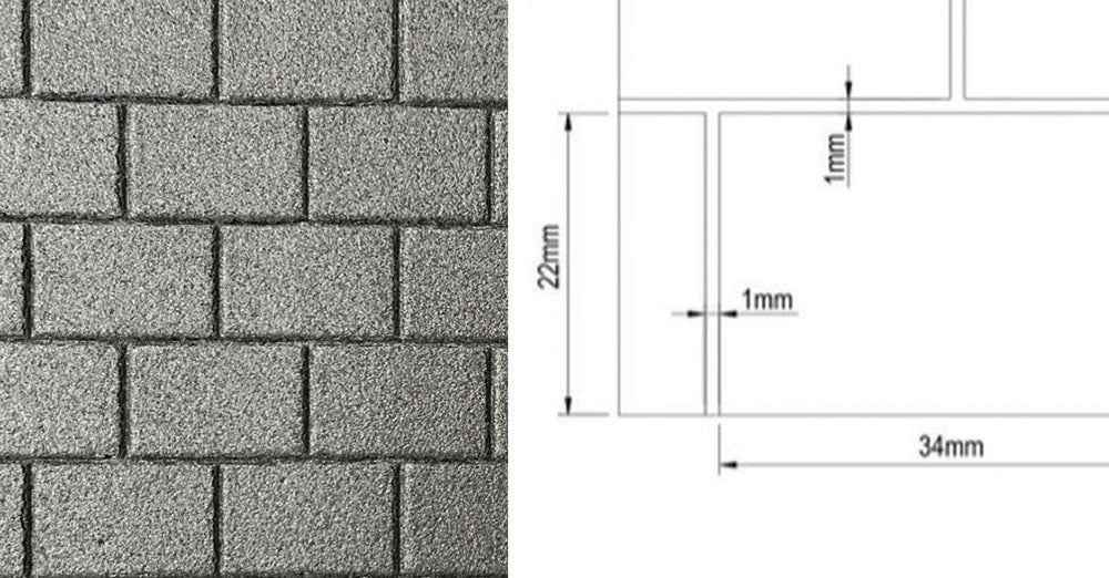 Extra Grote Stenen blokken muur, 6mm
