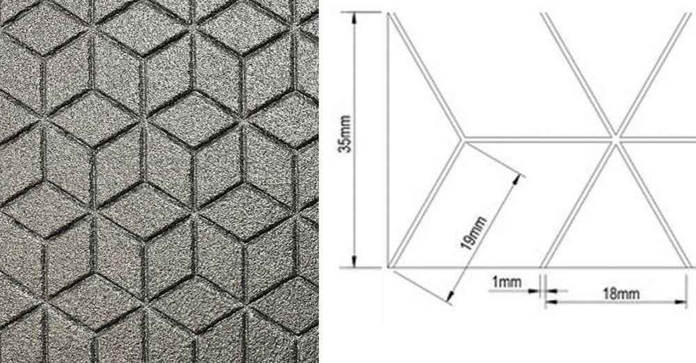 Mozaiektegelbestrating, 6mm