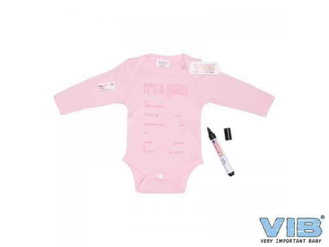 Rompertje It's a Girl, in te vullen met textielmarker