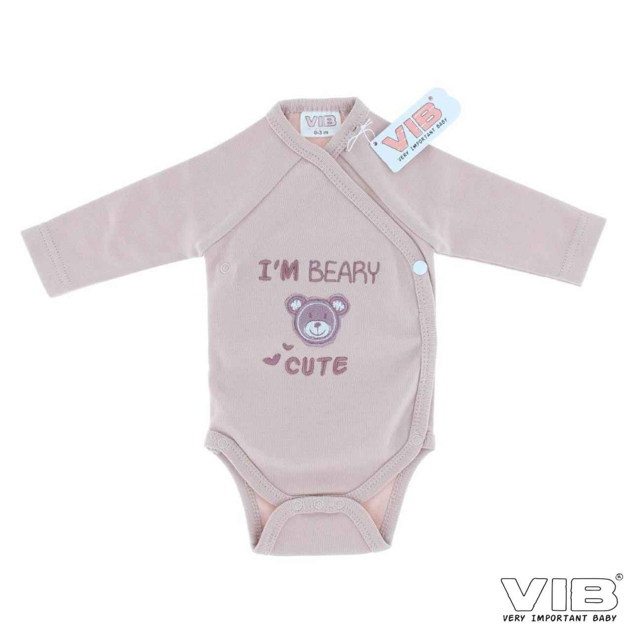 Romper I'm Beary Cute Rose Smoke