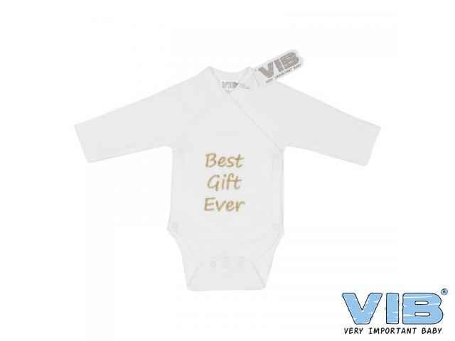 Overslag Romper 'Best Gift Ever' Wit