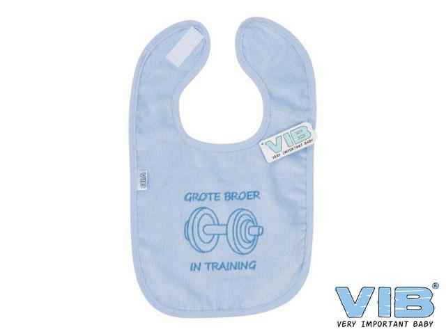 Slabber 'GROTE BROER IN TRAINING' (met halter) Licht Blauw+Blauw