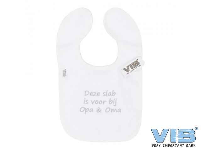 Slabber 'Deze slab is voor bij Opa & Oma' Wit