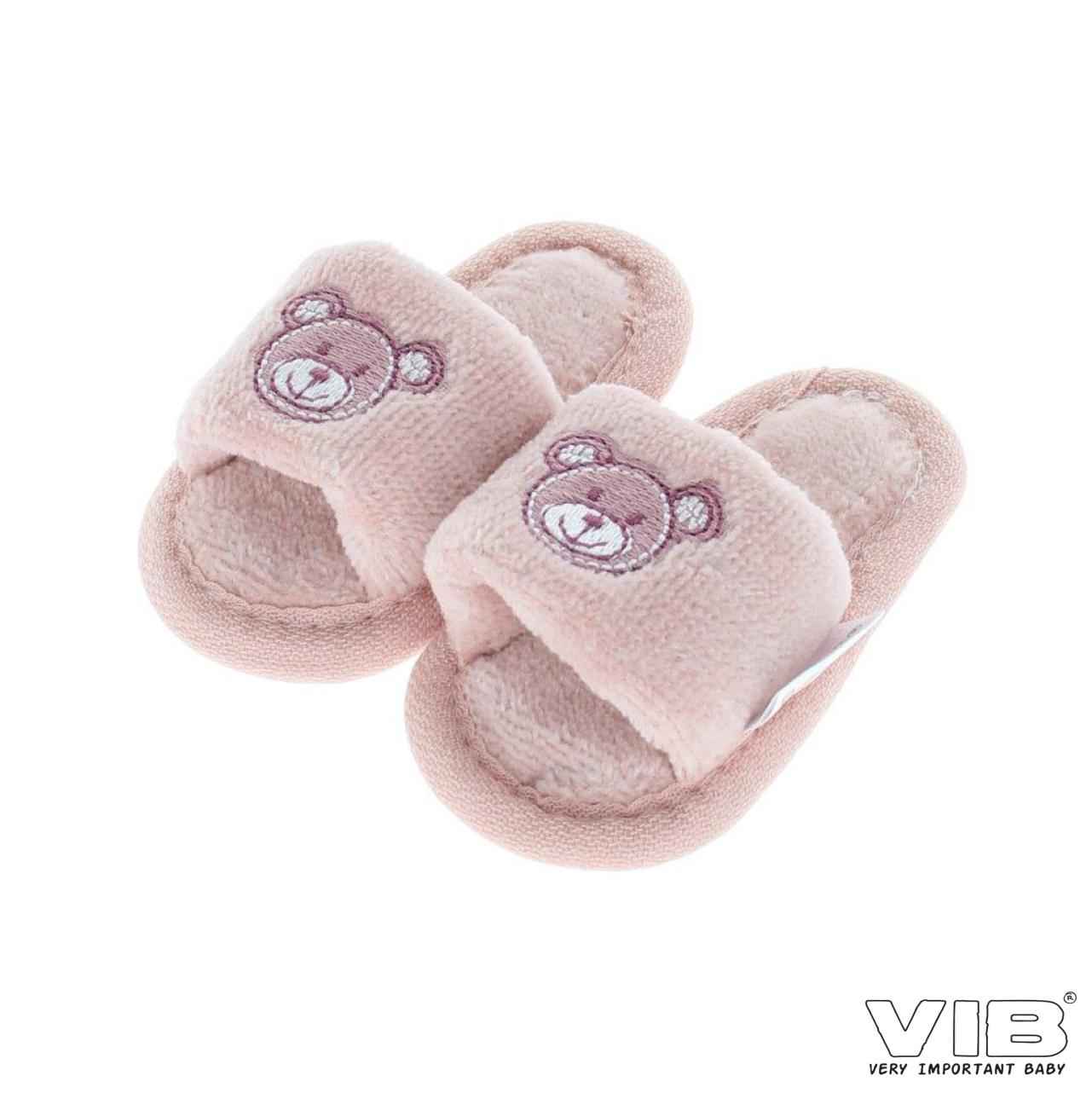 Baby Slipper I'M BEARY CUTE Rose Smoke