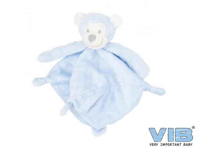 Pluche Aap Very Important Monkey Knuffeldoekje Blauw