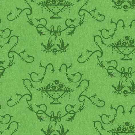 Poppenhuis behang, groen