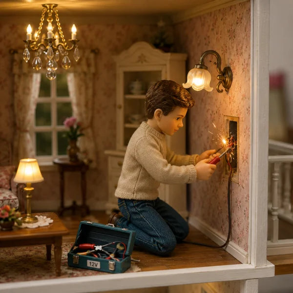 Hoe sluit ik poppenhuis verlichting aan? Wat heb ik allemaal nodig?