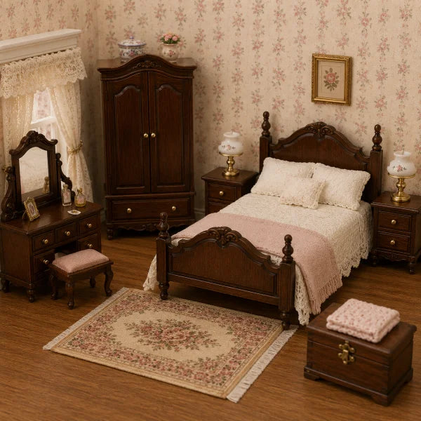 Poppenhuis slaapkamer bij Hobbyboutique Monique