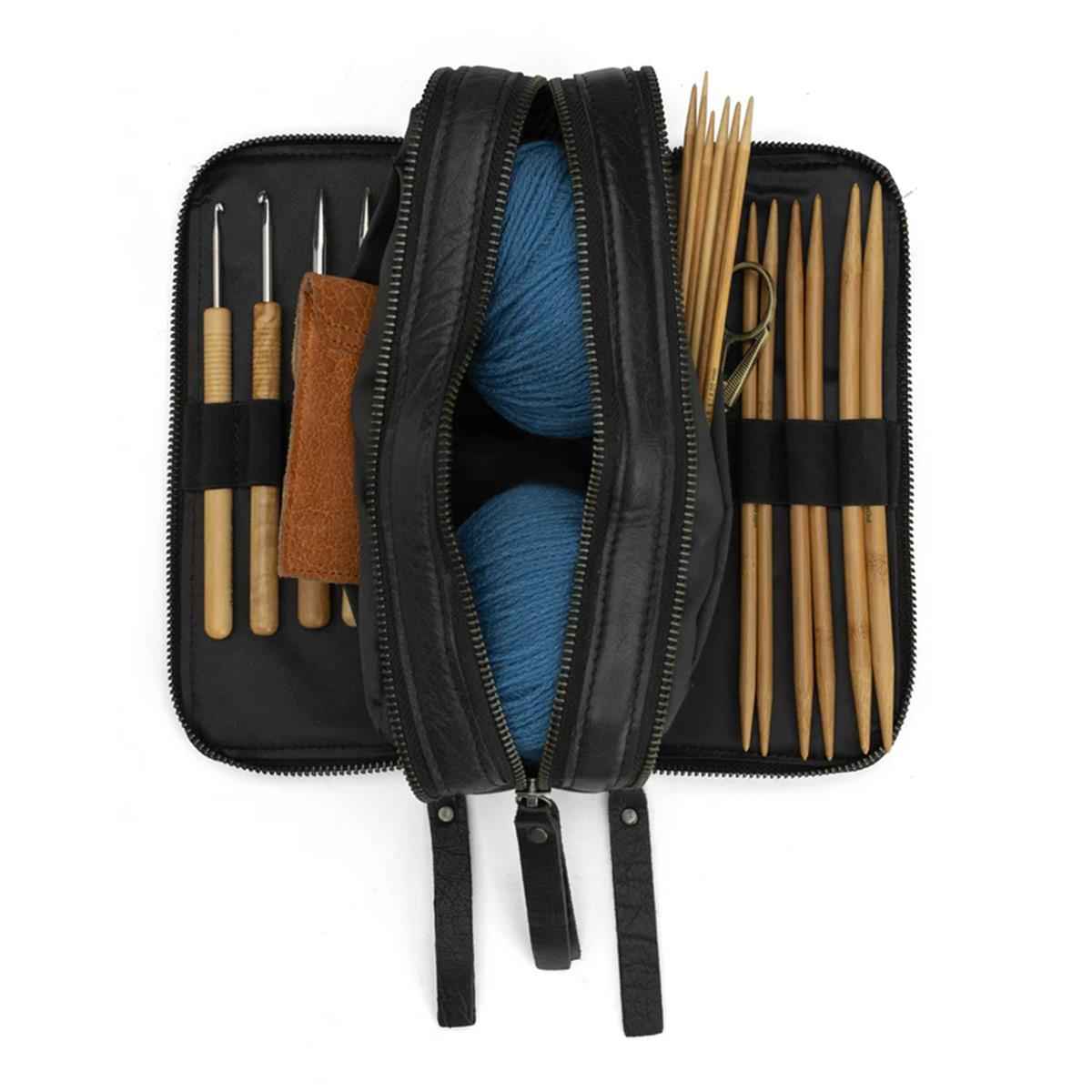 MUUD Harmony leren handwerktas, Black