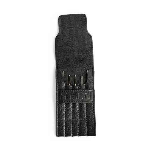 MUUD Eva leren etui voor naalden, Black
