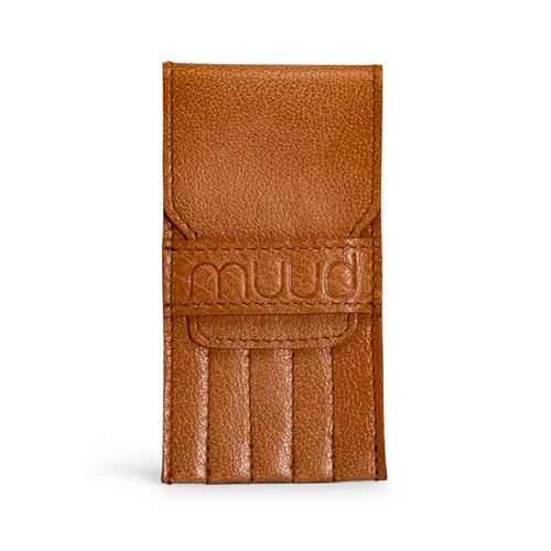 MUUD Eva leren etui voor naalden, Whiskey