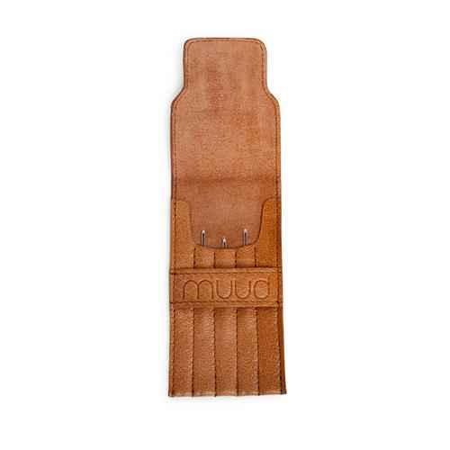 MUUD Eva leren etui voor naalden, Whiskey