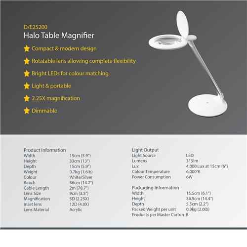 Daylight E25200 Halo LED tafel loeplamp