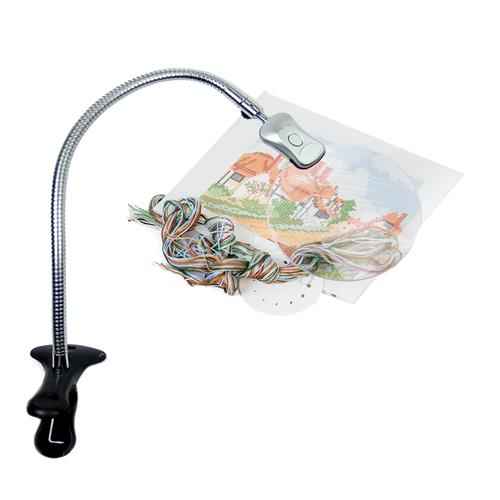 Loep 85mm met licht op flexibele arm met klembevestiging