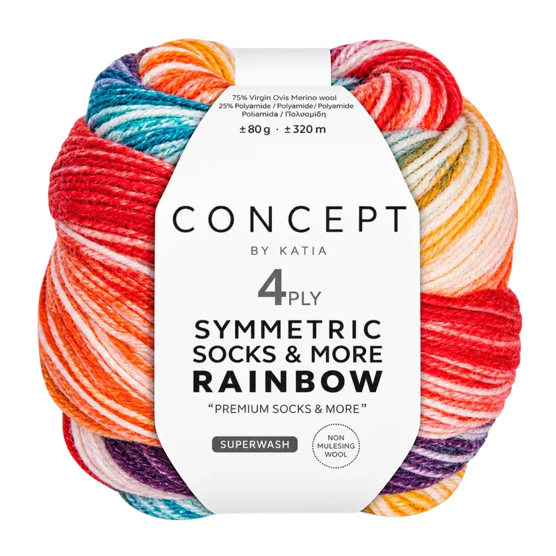 Katia Symmetric Socks & More - Rainbow - Hobbyboutique Monique