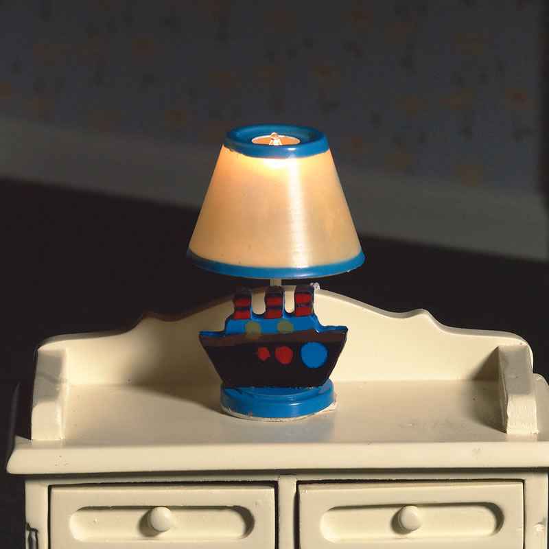 Slaapkamerlamp, blauwe voet
