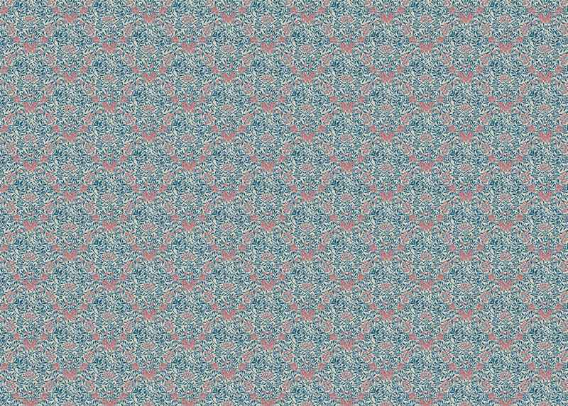 Behang rood en blauw