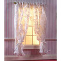 Off-White Lace Curtains on Rail