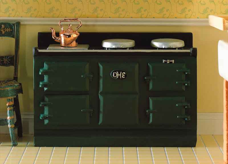 Groot fornuis, groen