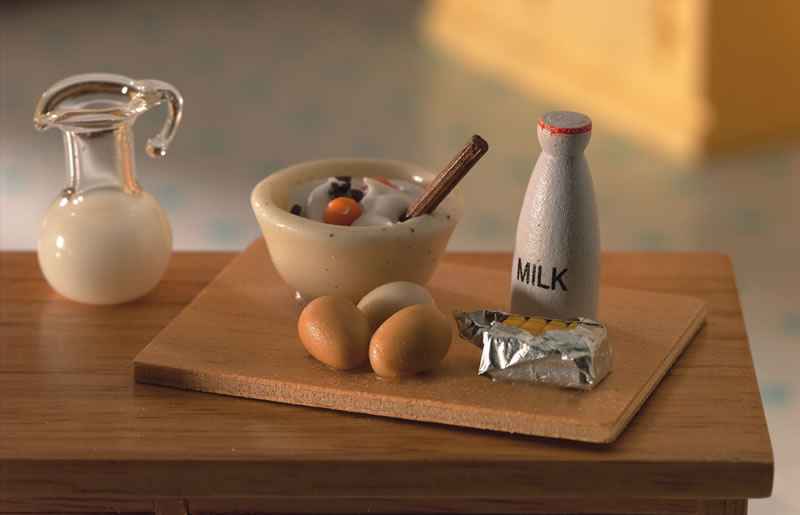 Taart ingredienten met plank