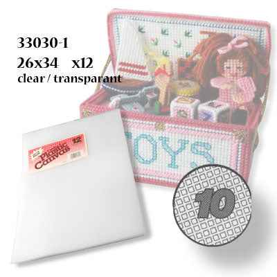 Plastic stramien 26 x 32 cm. 10 mesh