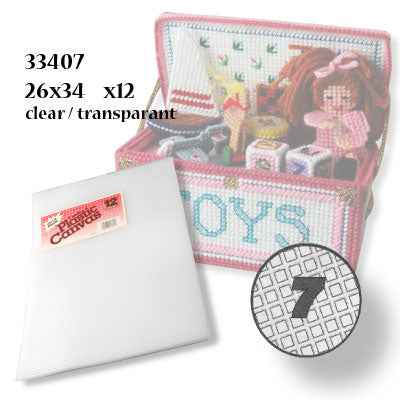 Plastic stramien 26 x 34 cm, 7  mesh