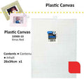 Plastic stramien 26 x 34cm kerstrood, 7mesh