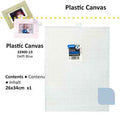 Plastic stramien 26 x 34 cm Delfts blauw, 7 mesh