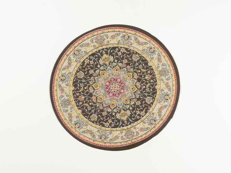 Ebony-Ray Victorian Round Rug