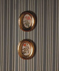 Ovale lijst met bloemen, 2 stuks