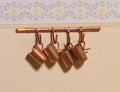Messing mokken, 4 stuks